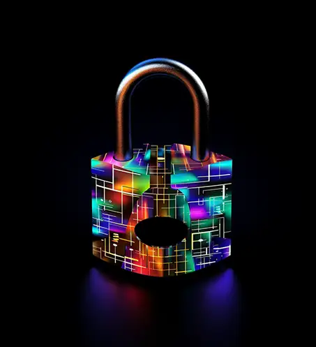 colorful padlock unlocking the power of AI