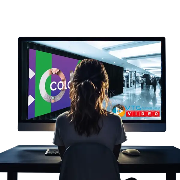 woman watching a video marketing campaign